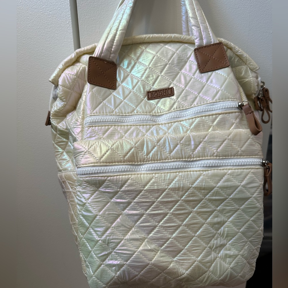 Brand NEW iridescent quilted backpack